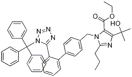 144690-33-54-(1-羟基-1-甲基乙基)-2-丙基-1-[4-[2-(三苯甲基四氮唑-5-基)苯基]苯基]甲基咪唑-5-羧酸乙酯