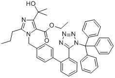 189400-21-34-(2-羟基丙-2-基)-2-丙基-1-((2'-(1(2)-三苯甲基-1H-四唑-5-基)-[1,1'-联苯]-4-基))甲基)-1H-咪唑-5-羧酸乙酯混合物