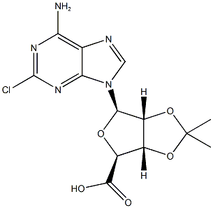 72209-19-9(3AS,4S,6R,6AR)-6-(6-氨基-2-氯-9H-嘌呤-9-基)-2,2-二甲基四氢呋喃并[3,4-d][1,3]二氧杂环戊烯-4--羧酸